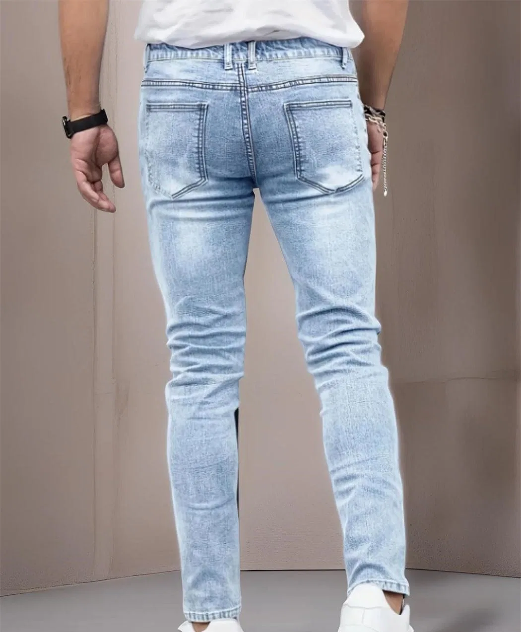 Джинсы, slim-fit, синий — фото 2