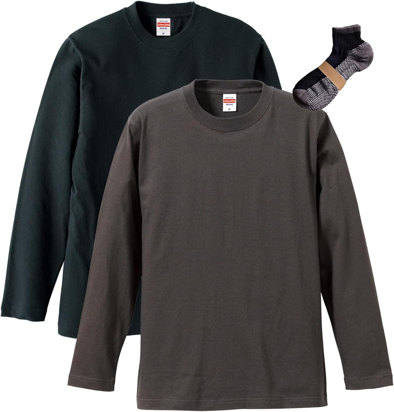 

Футболка с длинным рукавом мужская United Athle, черный/серый