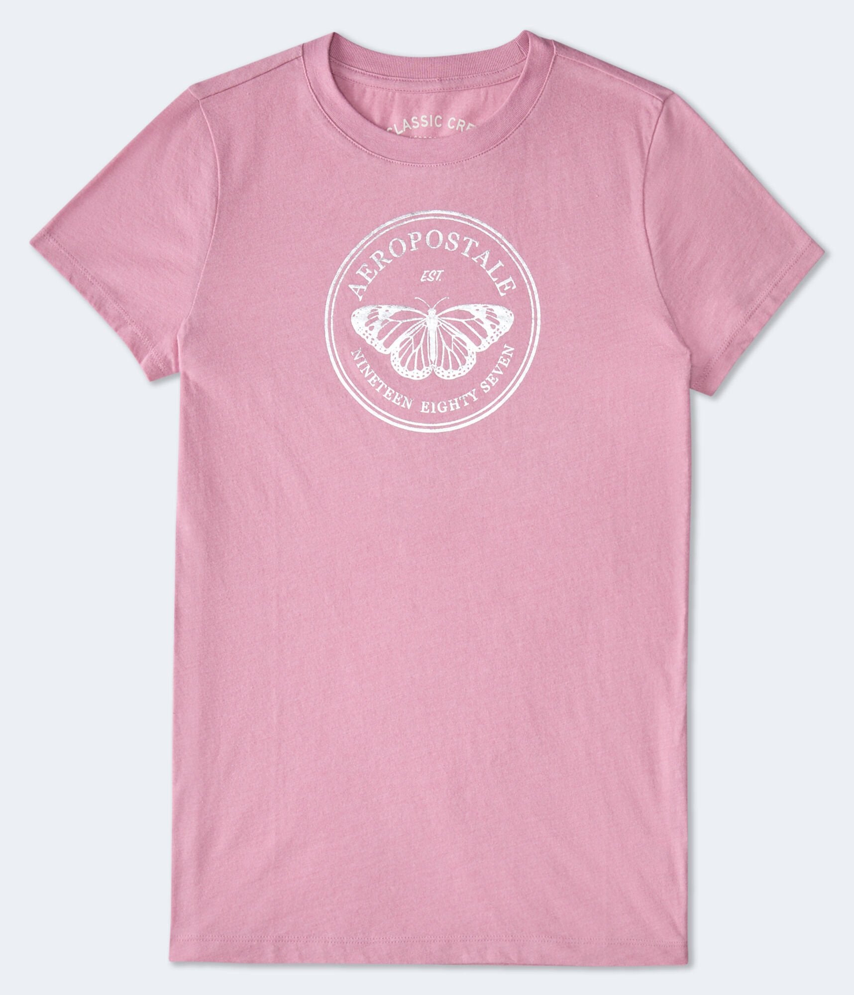 

Футболка Aeropostale Butterfly Foil Graphic Tee, розовый