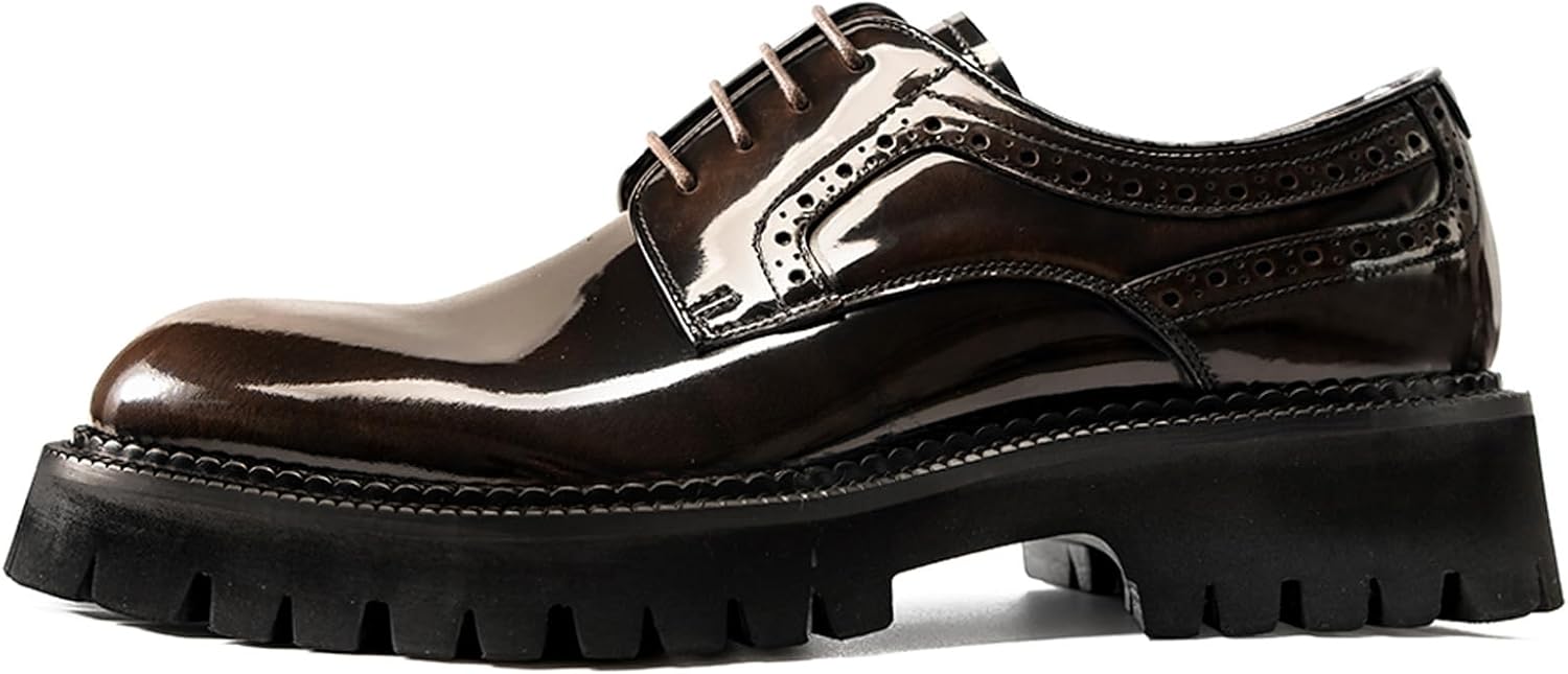 

Мужские дерби с простой носочной частью - повседневные и туфли из натуральной кожи с подошвой коммандо - подкладка из свиной кожи - стандартная посадка 573-A3 Windhana, коричневый