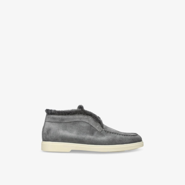 Ботильоны Santoni Fortune из замши с тисненым логотипом, мультиколор