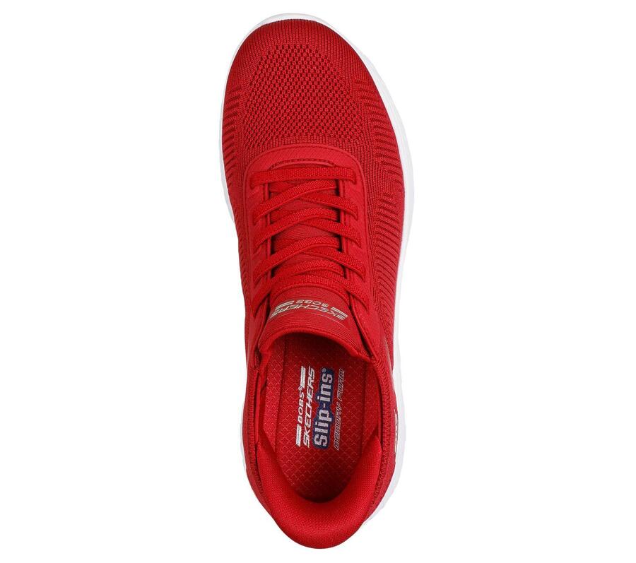 SKECHERS Женские кроссовки BOBS SQUAD CHAOS CURRENT MUSE Slip-On красного цвета — фото 2