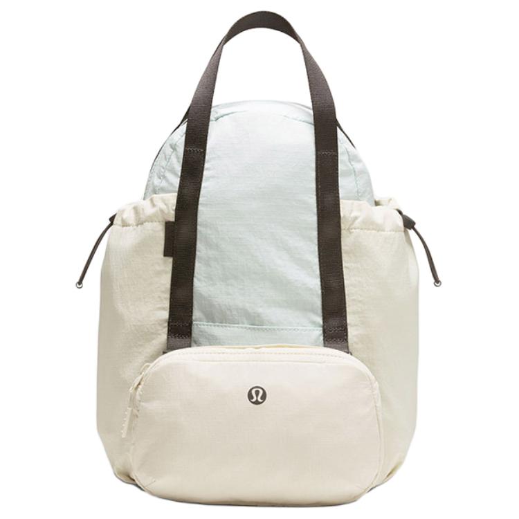 

Lululemon Нейлоновый рюкзак для женщин, Breeze Mint Green & Light Ivory White & Graphite Gray