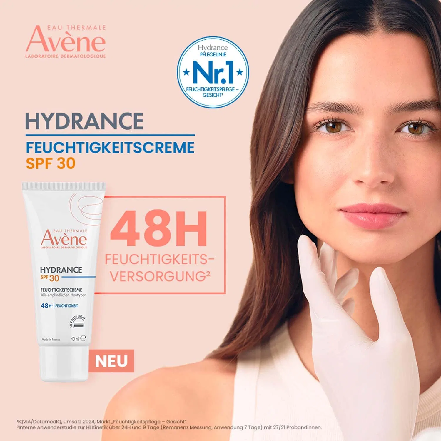 Средство для снятия макияжа Avene — Увлажняющий «Hydrance SPF » от AVÈNE, 40 мл — фото 3