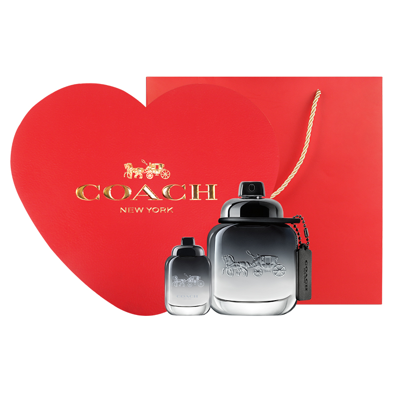 Coach Набор ароматов New York Alias Classic Carriage, Homonymous Fragrance Sets: туалетная вода 40 мл/60 мл + 4,5 мл + коробочка в форме сердца — фото 2