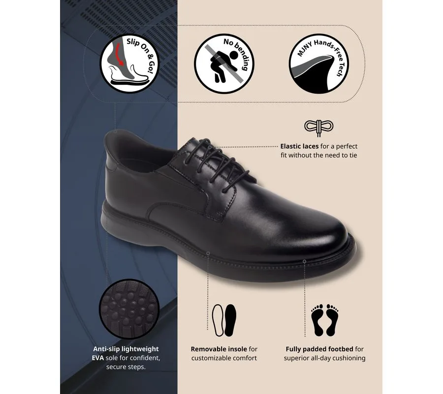 Мужские кожаные классические оксфорды North Street с технологией Hands-Free Slip On Marc Joseph New York, черный napa leather — фото 2