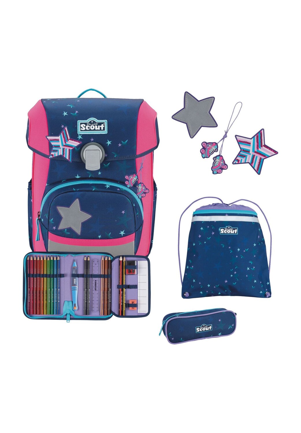 

Набор школьных сумок, 4 шт Scout, цвет Pretty Star