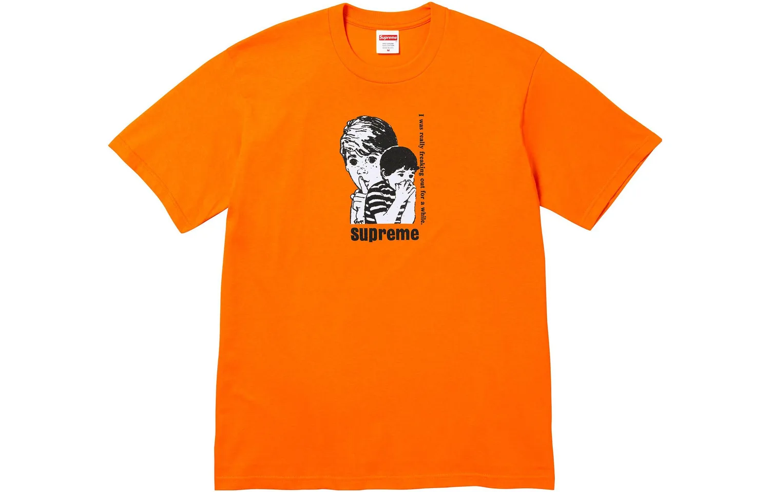 Футболка с принтом Supreme, Orange/Orange