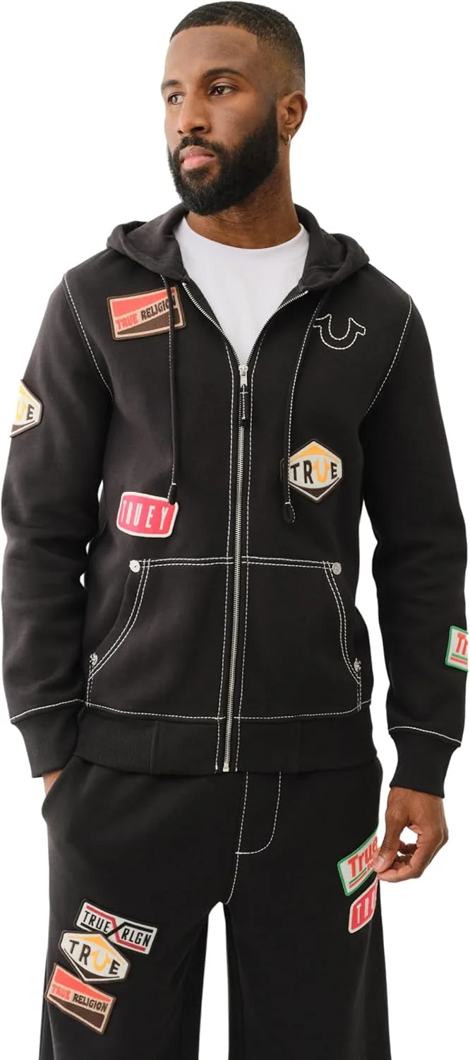 

Толстовка True Religion Patch Big-T с молнией Jet Black