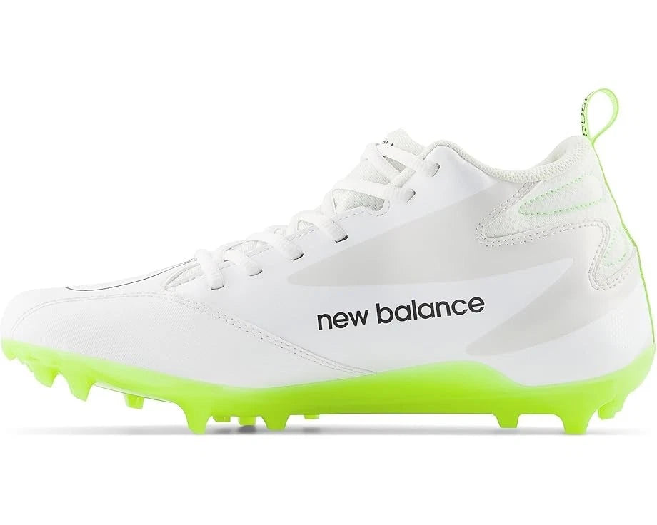 Бутсы для лакросса New Balance Rush v4 Mid RUSHMWT4 белые зеленые литые мужские DWA2060 New Balance, белый — фото 3