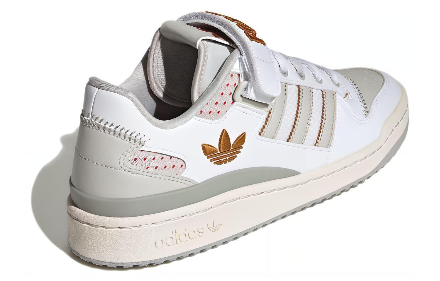 Кроссовки Forum Adidas Originals Low 'White Grey Embroidered' — фото 4