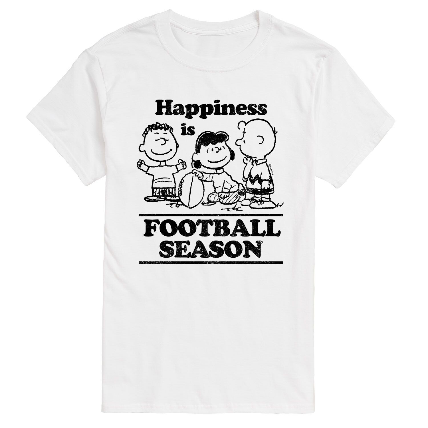 

Футболка Big & Tall Peanuts Football Season Licensed Character, белый