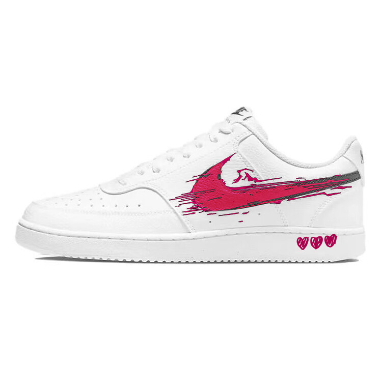 

Кроссовки Nike Court Vision 1 Skateboarding Shoes Women's Low-top White, розовый