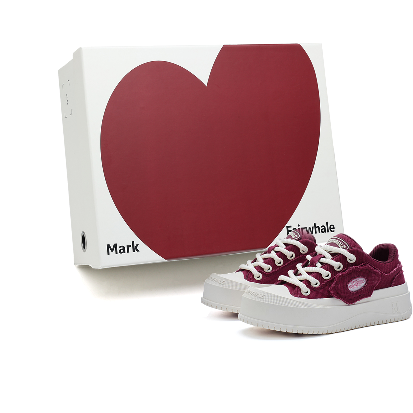 

Стильные низкие скейтбордистские кроссовки унисекс Fairwhale, красный box