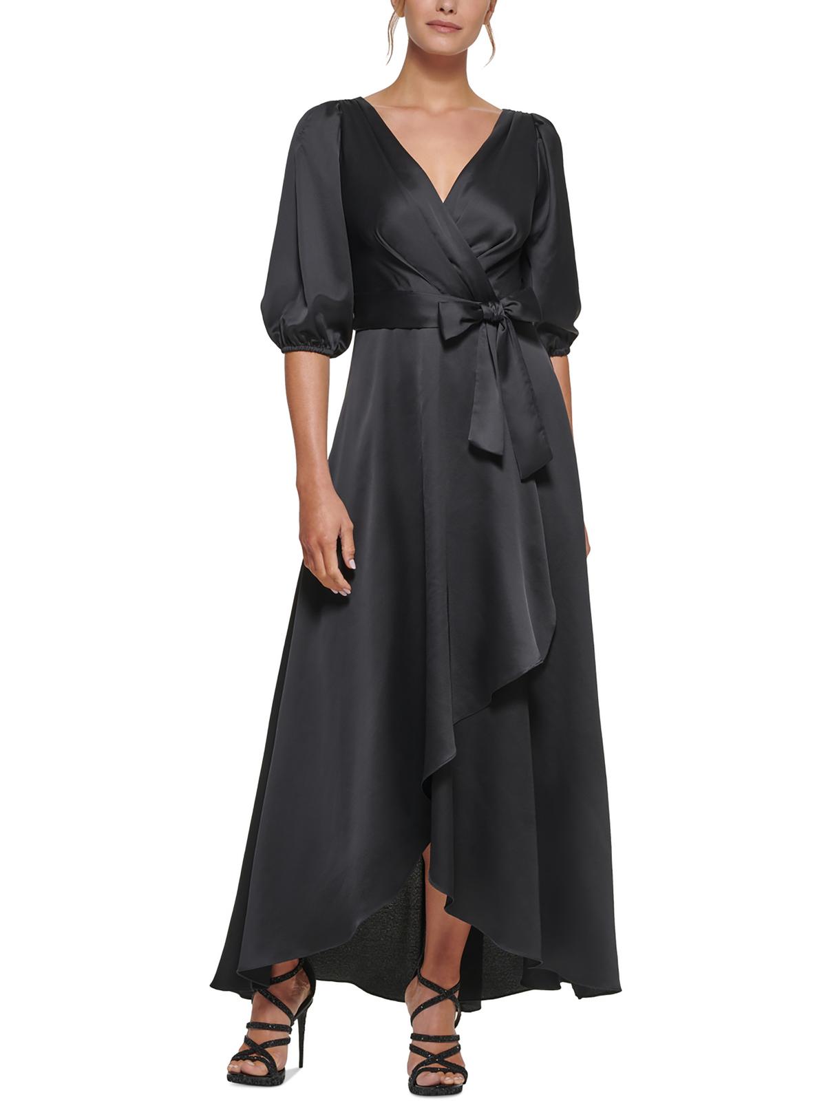 

Женское миди макси платье с рукавами 3/4 DKNY, черный