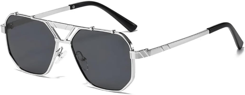 

Модные металлические многоугольные солнцезащитные очки для женщин, для вождения на открытом воздухе, защита от УФ-излучения UV400, для мужчин, с градиентными линзами VFDHN, Tyj533-6