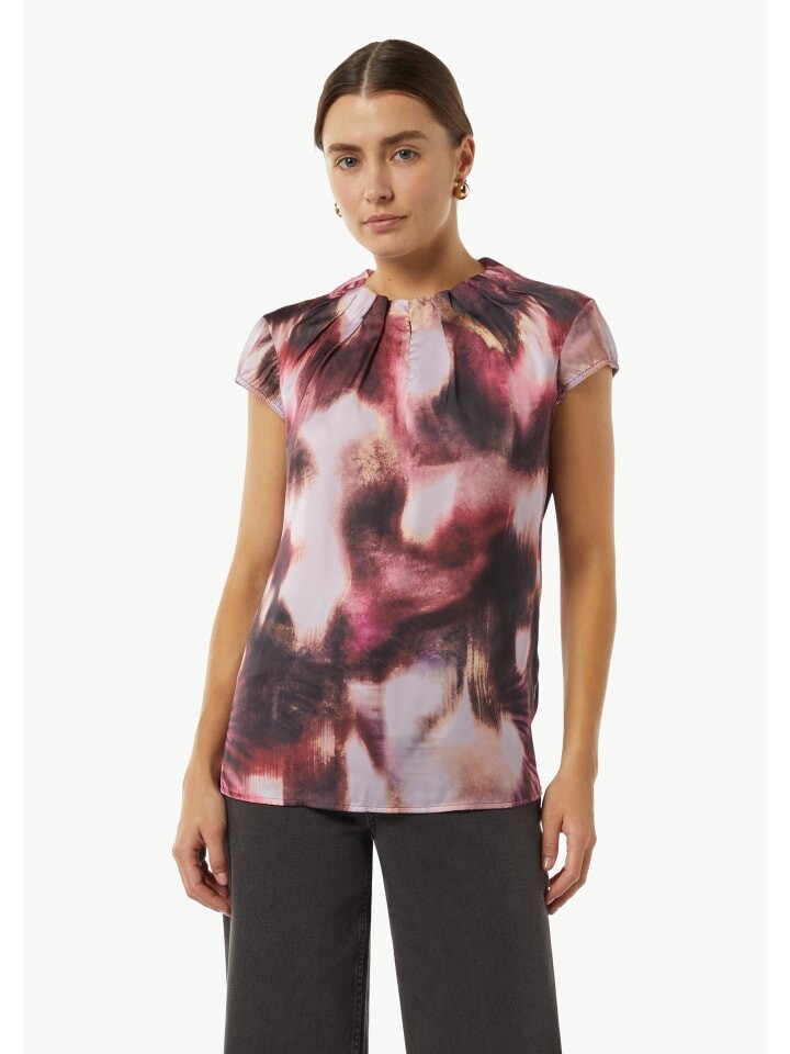 

Блуза comma Bluse kurzarm, цвет Lila-mehrfarbig
