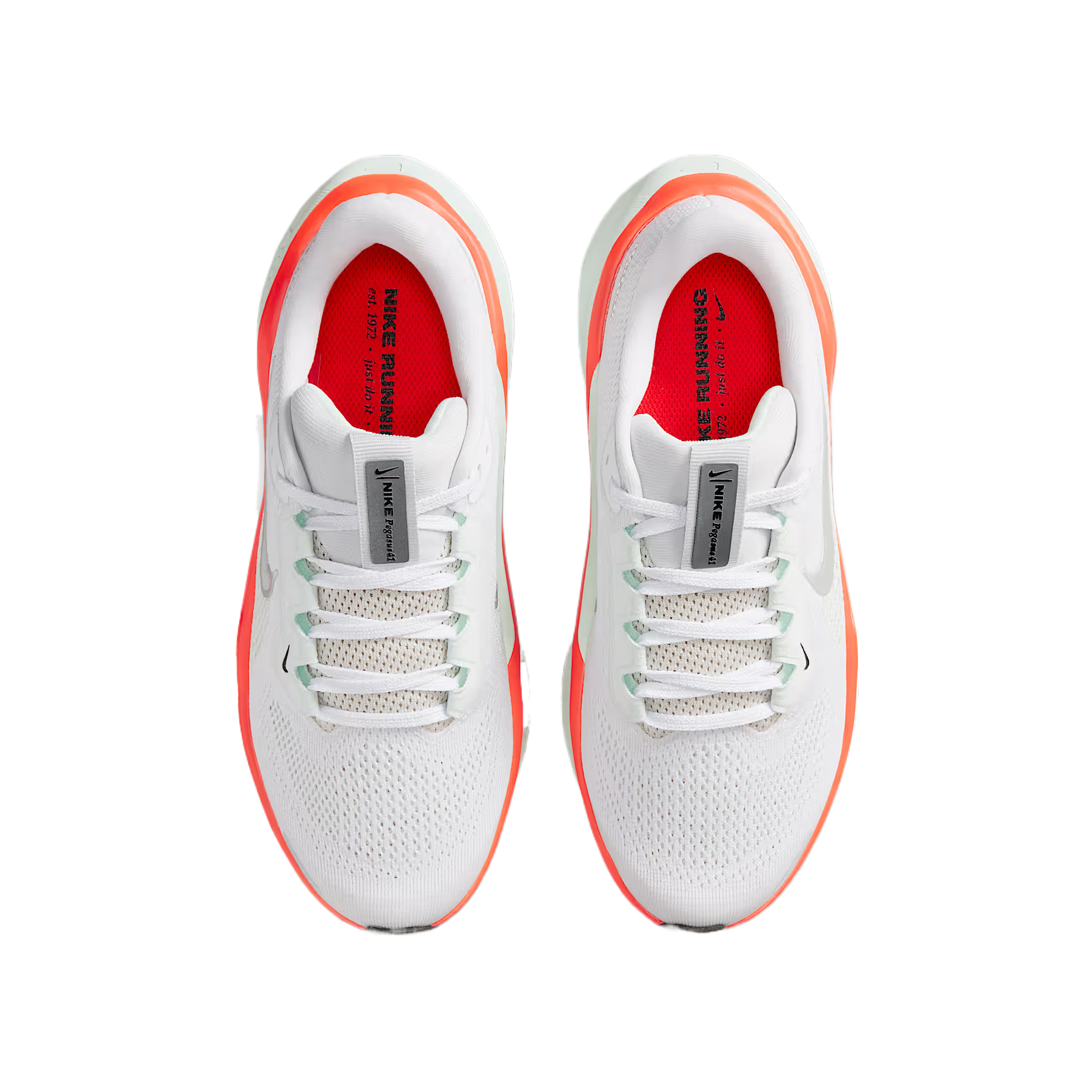 Nike Детские кроссовки Pegasus 41, белые с оттенком зеленого, темно-красные, металлик, серебристые, для подростков — фото 3