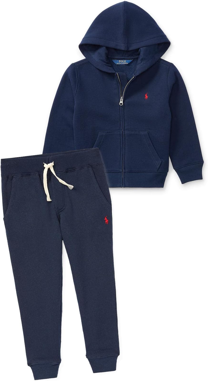 Худи Polo Ralph Lauren Kids Cotton Blend Fleece Hoodie, цвет Cruise Navy — фото 3
