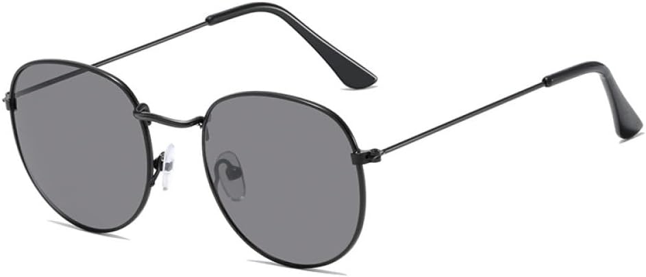 

Круглые солнцезащитные очки для мужчин, винтажные металлические солнцезащитные очки для женщин, солнцезащитные очки-маски, женские солнцезащитные очки для женщин и мужчин UOVSAW, Black