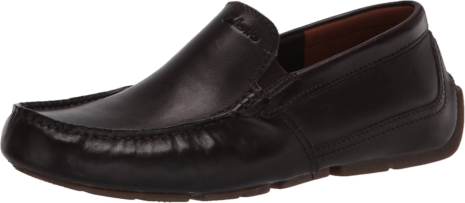 Лоферы Clarks из темно-коричневой кожи