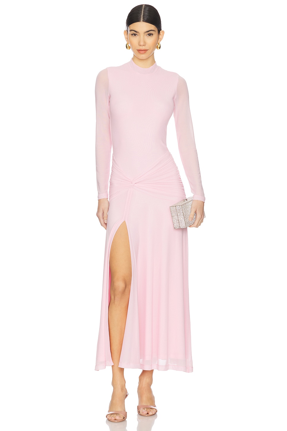 

Платье миди из сетки Lea Bardot, light pink