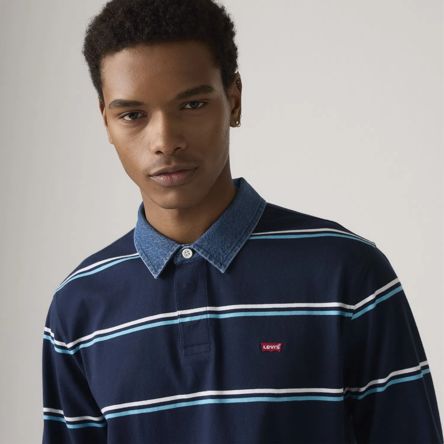 Классическая рубашка для регби с длинными рукавами Levi's, Blue — фото 4