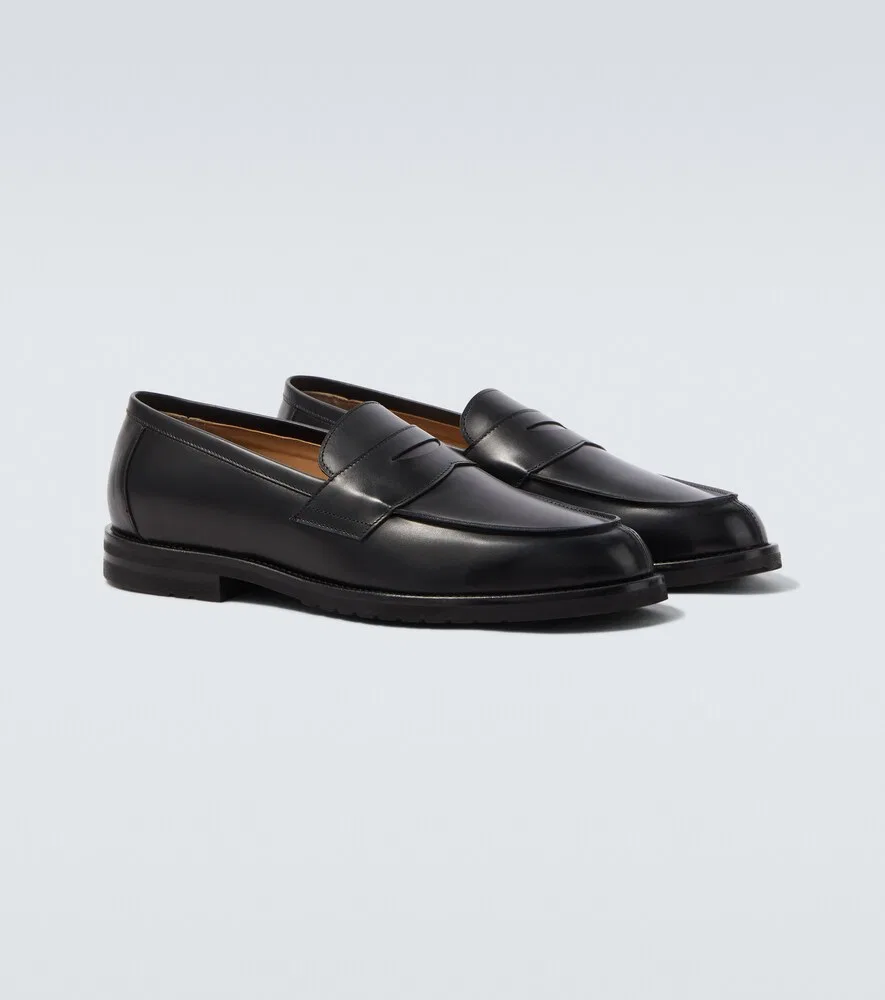 Кожаные лоферы Thom Sweeney, черный
