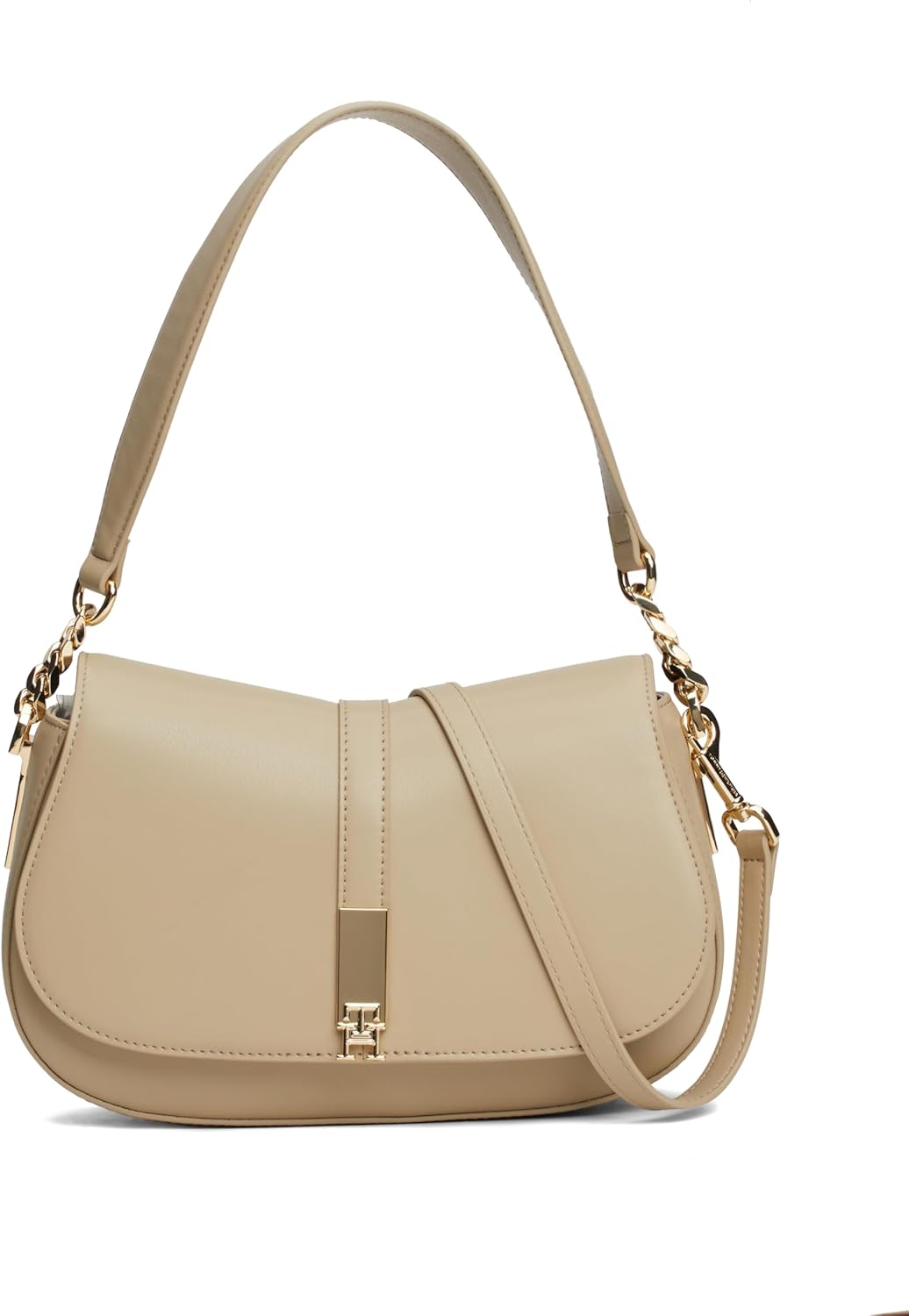 

Сумка-седло Tommy Hilfiger из кожи со съемным ремнем через плечо, Beige