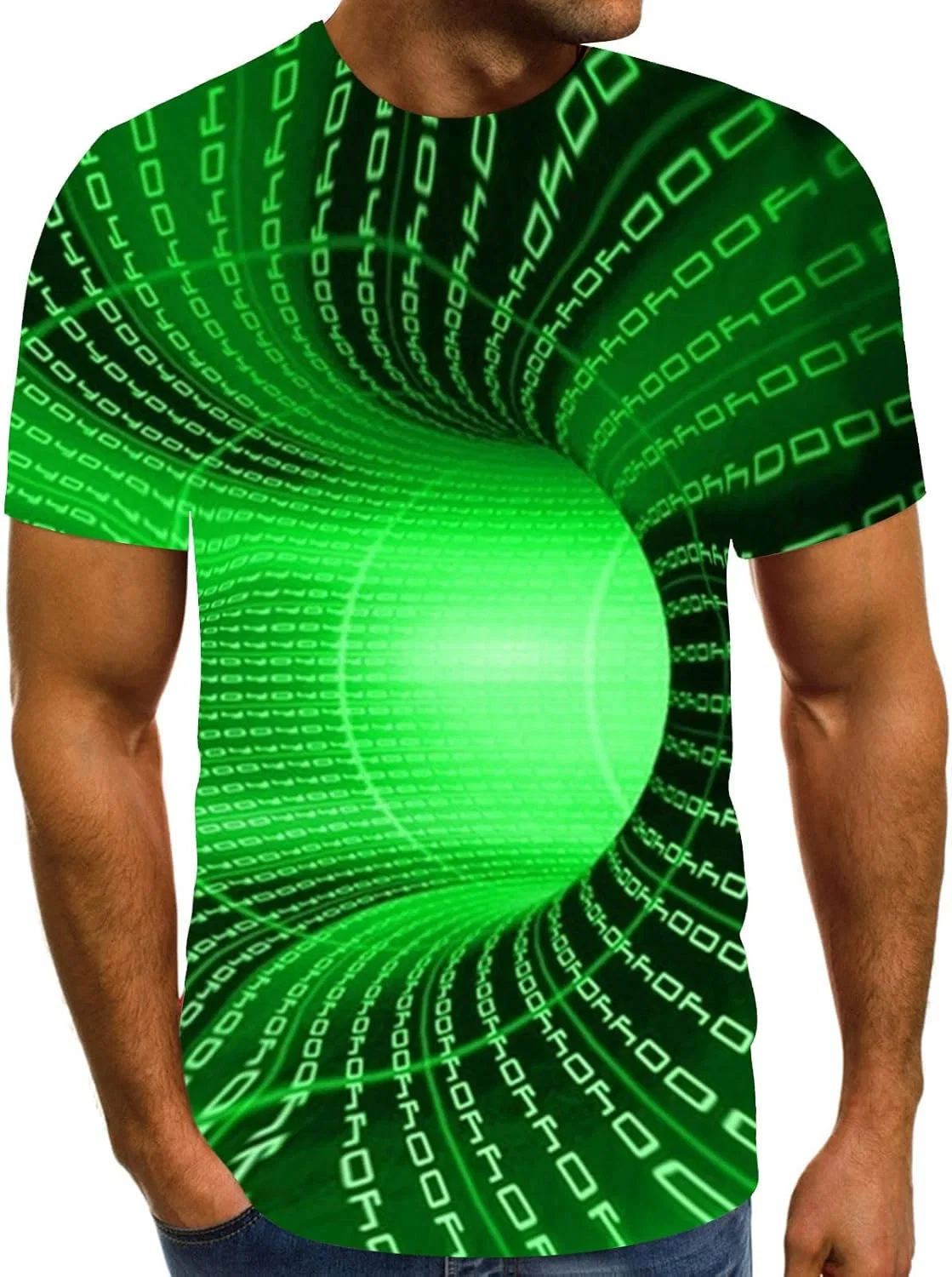 Футболка с принтом Fish Net Mesh, Generic, X-722 Lime Green