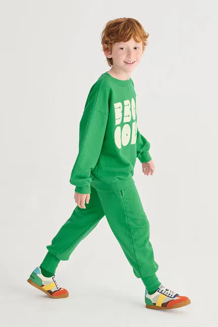 Спортивные штаны детские из органического хлопка Modern Bobo Choses, зеленый — фото 4