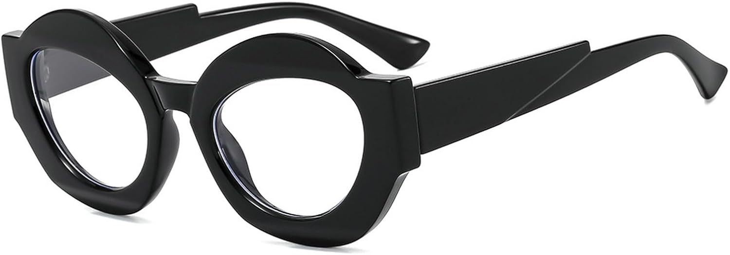 

Солнцезащитные очки COTIA Retro Unique Double Color Oval для женщин, модные, с прозрачным градиентом, защита от УФ-излучения UV400, для мужчин, нестандартной формы, Black Clear