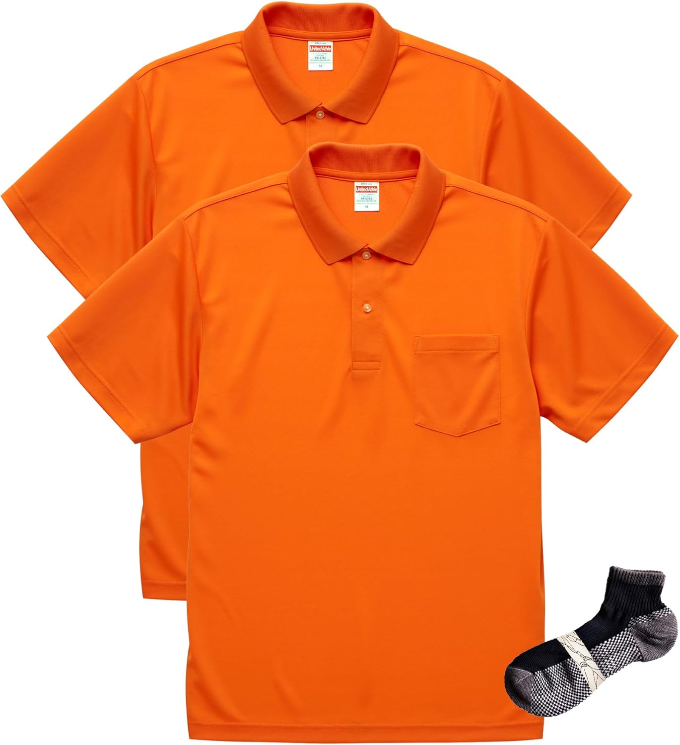 

Мужская поло-рубашка United Athletic 591201 из ткани Dry плотностью 4,1 унции с карманами, оранжевый