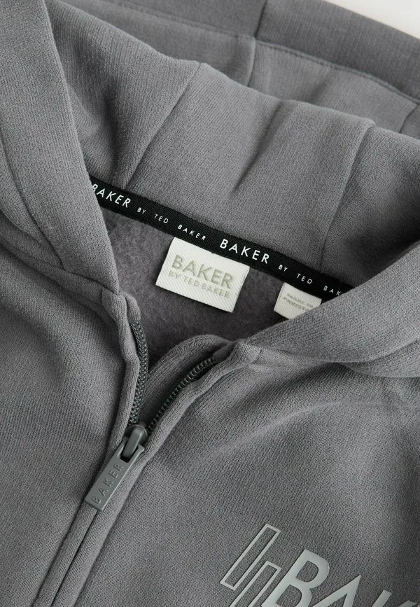Толстовка свободного кроя на молнии с графическим принтом Baker By Ted Baker, Charcoal Grey — фото 3