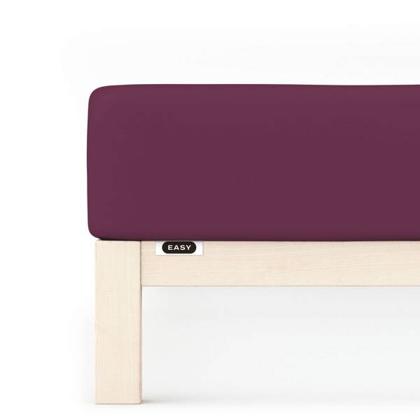 

Простынь на подгонке schlafgut Jersey, 90x22x200 см цвет purple deep