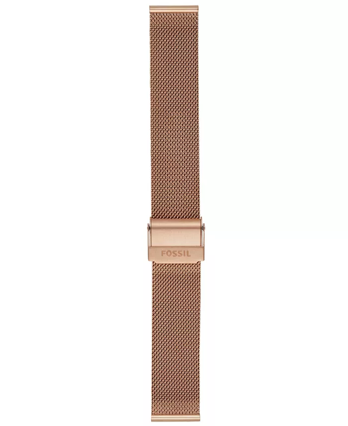 

Женский браслет из нержавеющей стали с сетчатым плетением, розовое золотое покрытие, 18 мм Fossil
