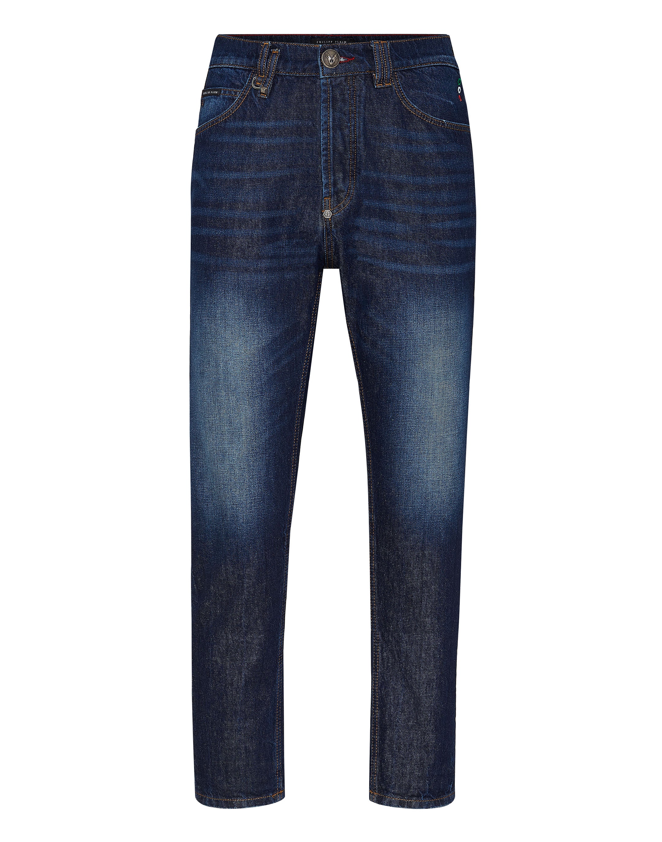 

Джинсовые брюки Carrot Fit Iconic Plein Philipp Plein, цвет Deep Blue Shrine