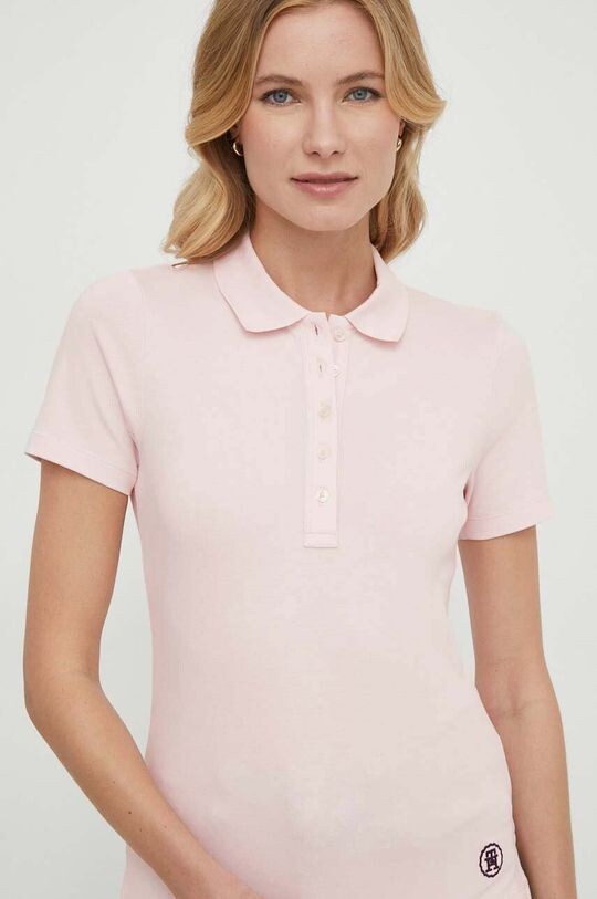 

Поло Tommy Hilfiger, розовый