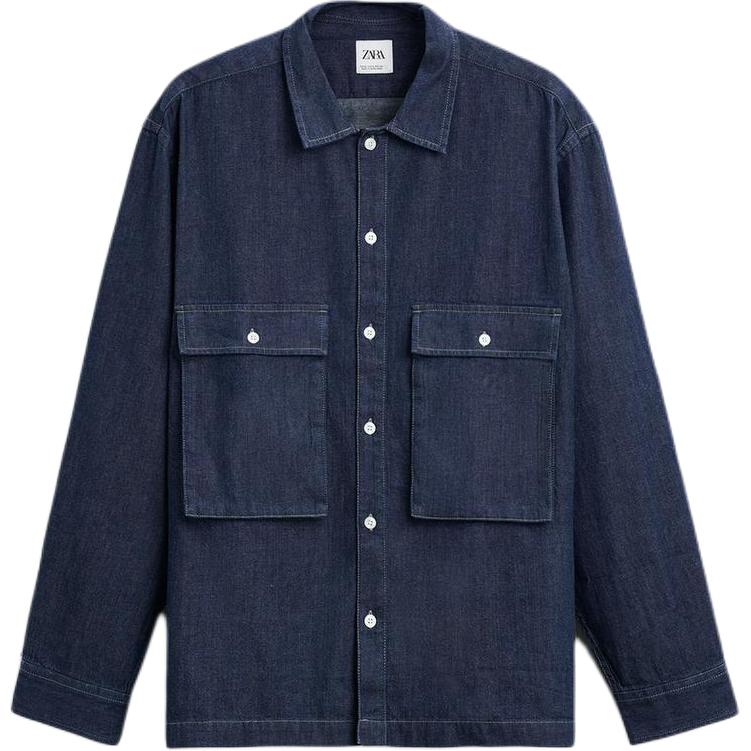 

ZARA Рубашка мужская, синий/зеленые