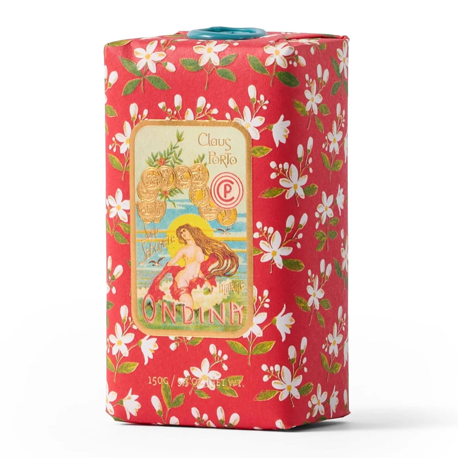 Claus Porto - Ondina Sea Mist Body Soap для мужчин и женщин | Успокаивающее, очищающее, питательное | Ручная работа, ароматное, свежее, с водным ароматом (150 г | 5,3 унции) 150.26 г (1 шт.), White