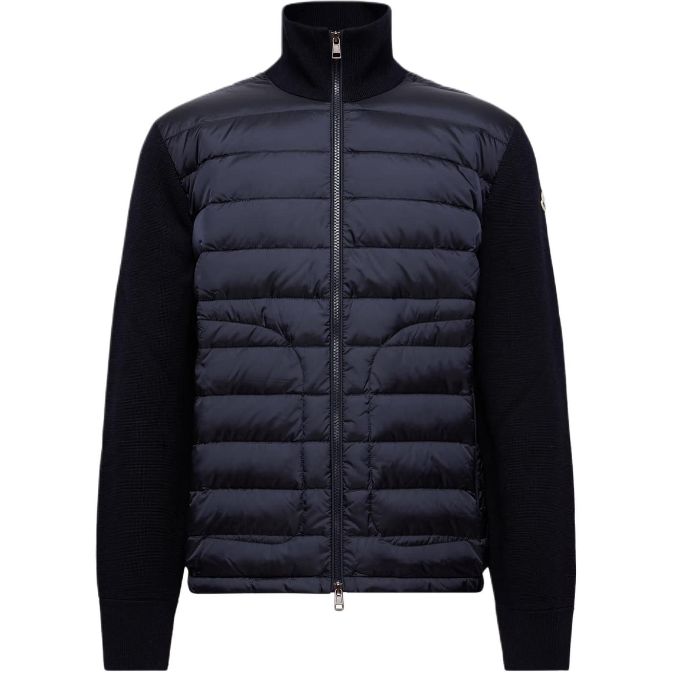 Moncler Застегивающаяся на молнию утепленная кардиган, Black