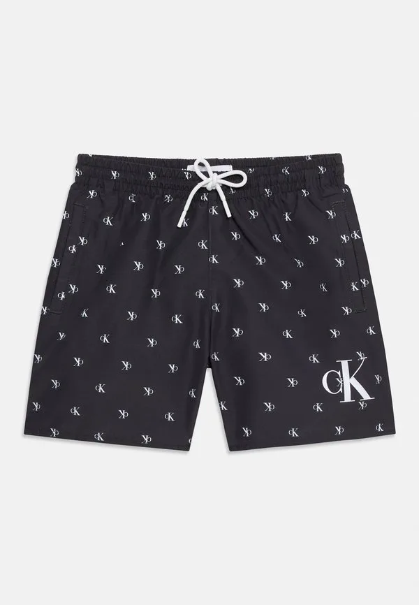 Плавки средней длины с завязками и принтом. Calvin Klein Swimwear, Black