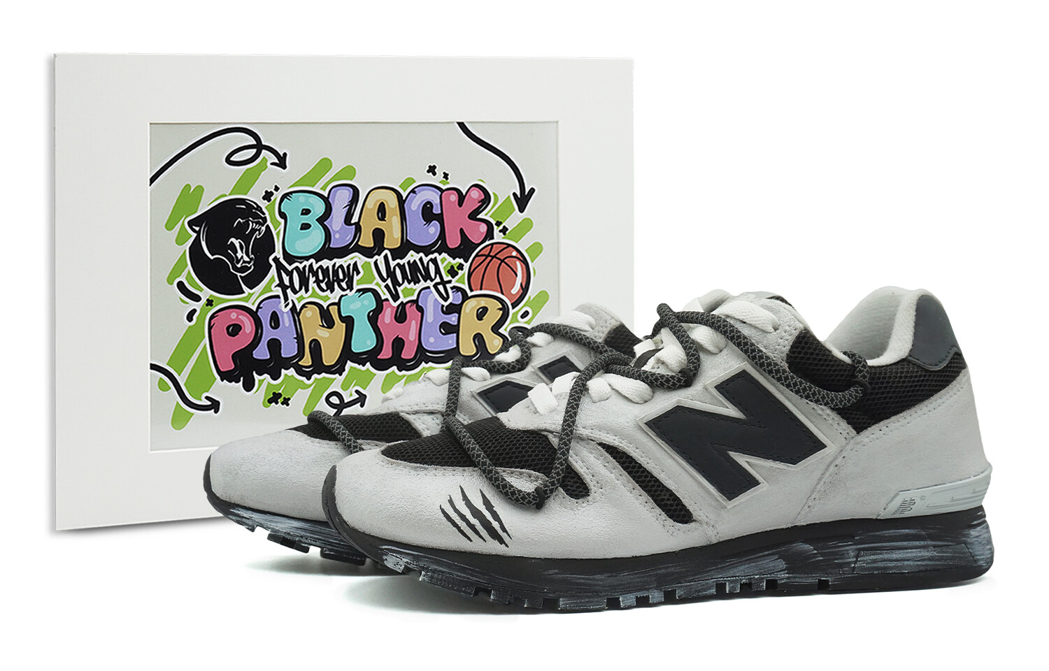 

Кроссовки NB 565 унисекс с низким верхом белые/черные New Balance