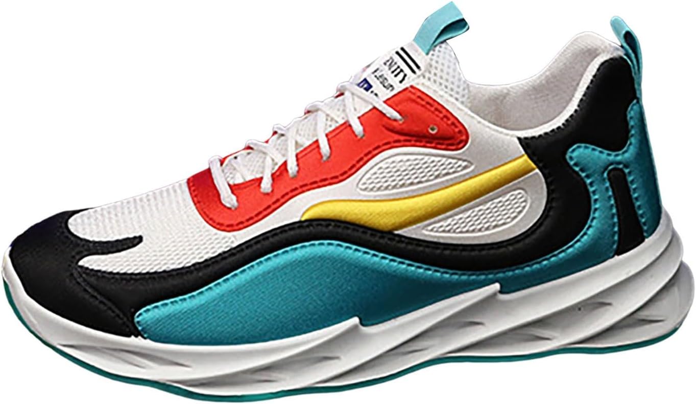 

Мужские кроссовки IWIHMIV для ходьбы, тенниса и повседневной носки, дышащие, с противоскользящей подошвой для бега на улице, зеленый