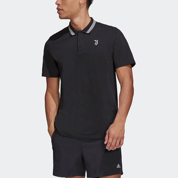 Футболка adidas Printing lapel Short Sleeve Polo Shirt Black, мультиколор — фото 3