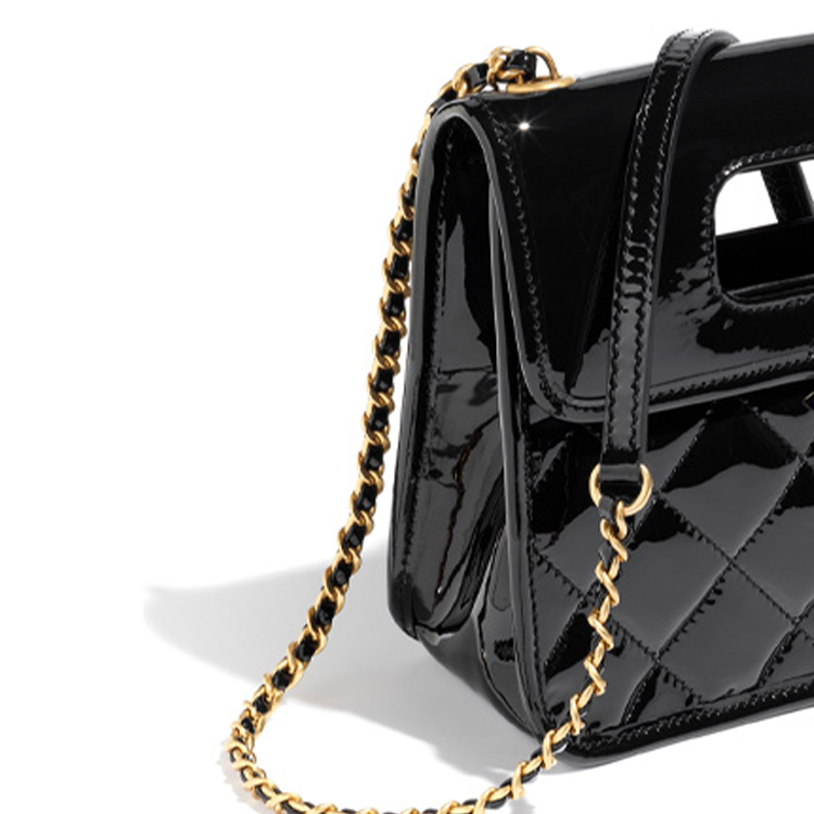 Кожаная мини-сумка через плечо CHANEL черная — фото 4