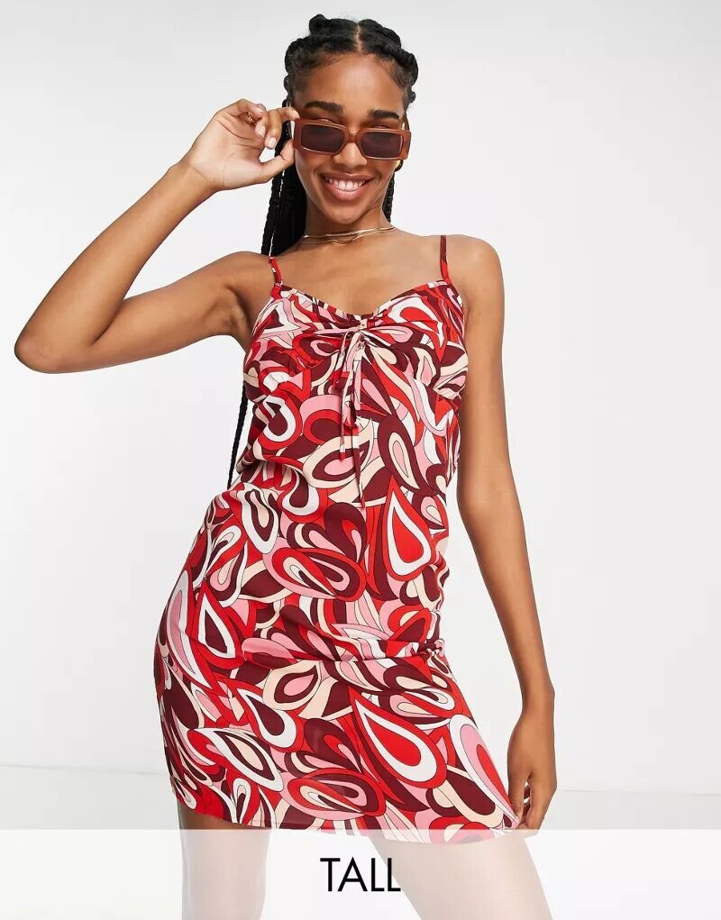 

Короткое платье прямого кроя с принтом Urban Threads Wave