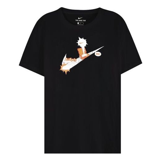 

Футболка как m sportswear nsw tee shoe swoosh короткий рукав Nike, черный