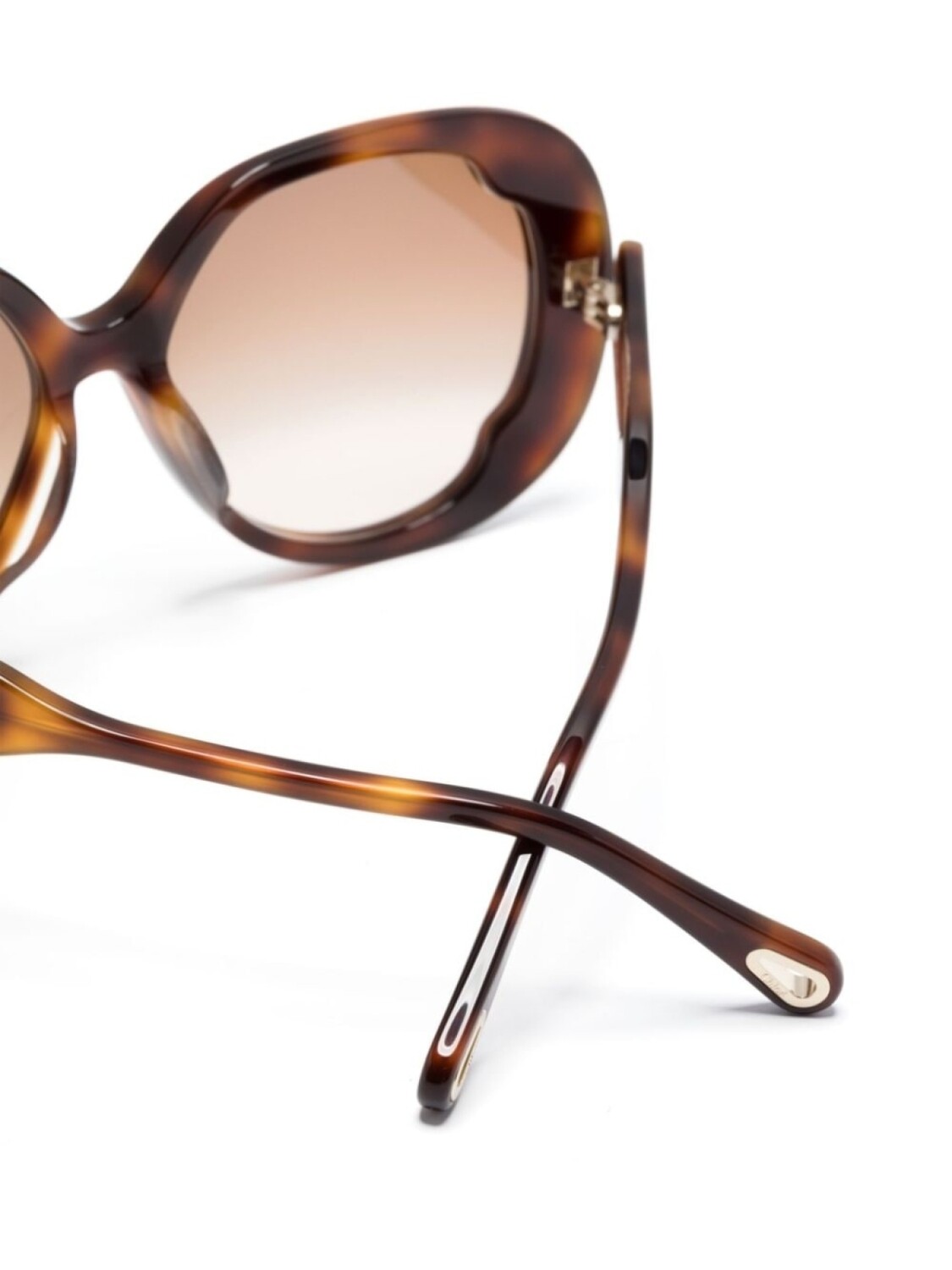 

Chloé Eyewear солнцезащитные очки в массивной оправе с логотипом, коричневый