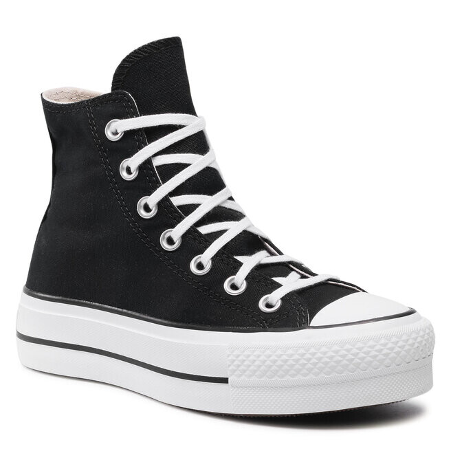 Кеды Converse Ctas Lift Hi 560845C Black/White/White, черный — фото 2